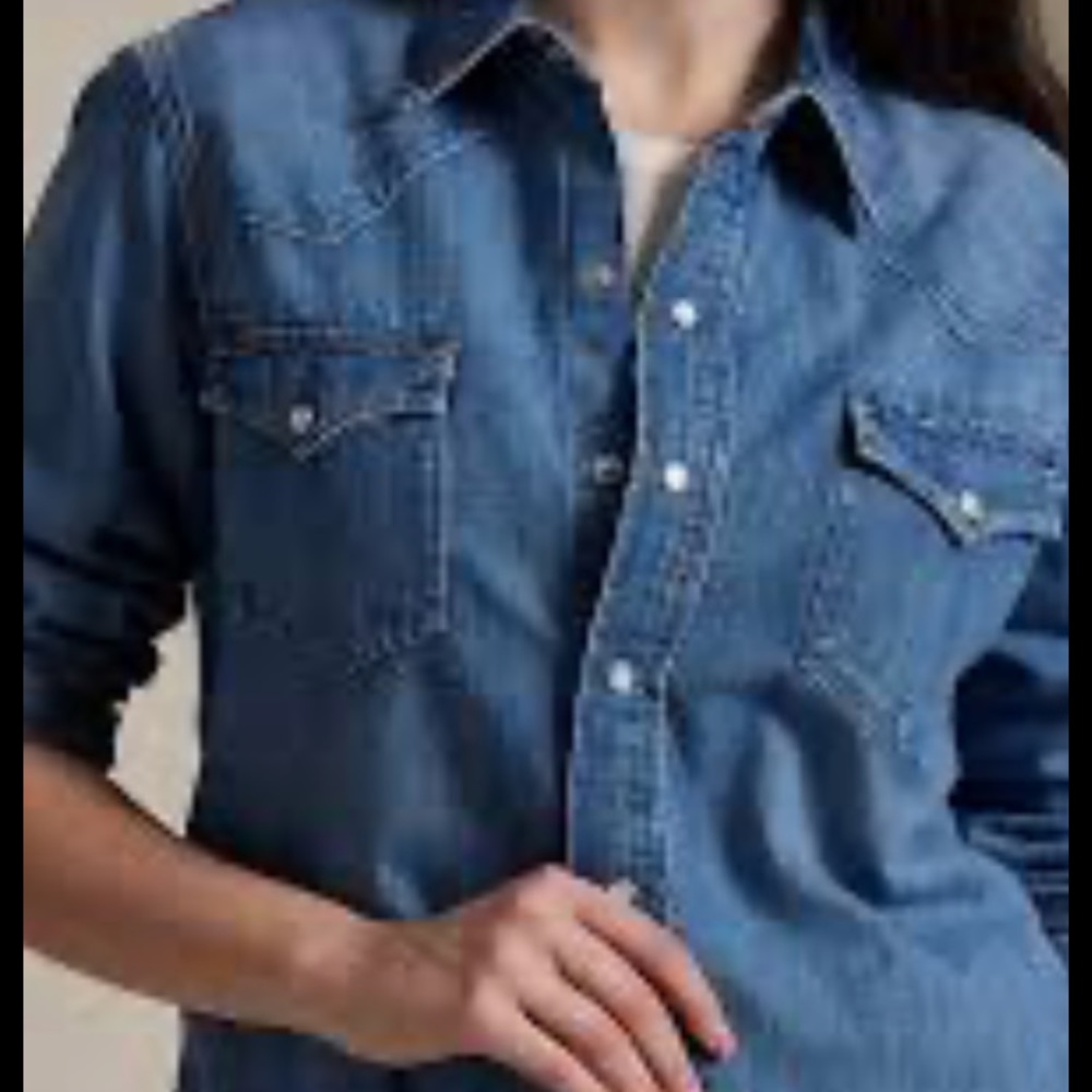 Denim Button-Up Shirt